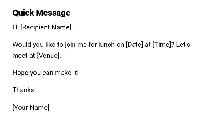 Quick Message Quick Message
