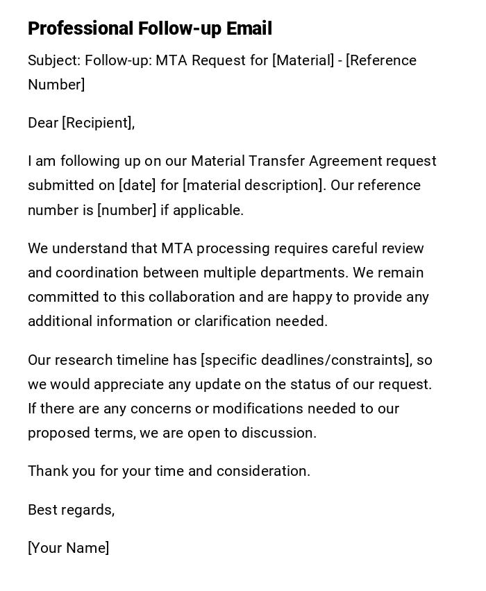Professional Follow-up Email