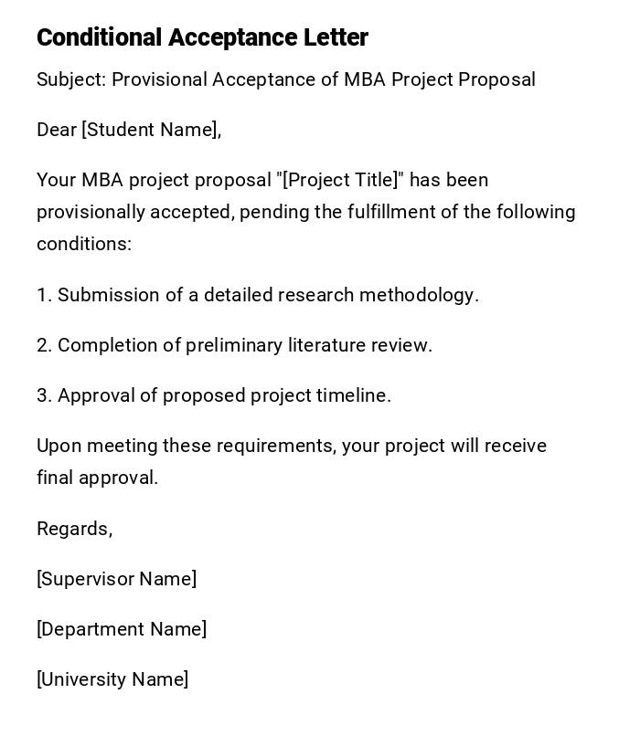 Conditional Acceptance Letter