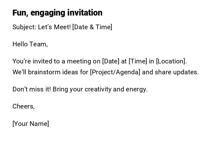 Fun, engaging invitation