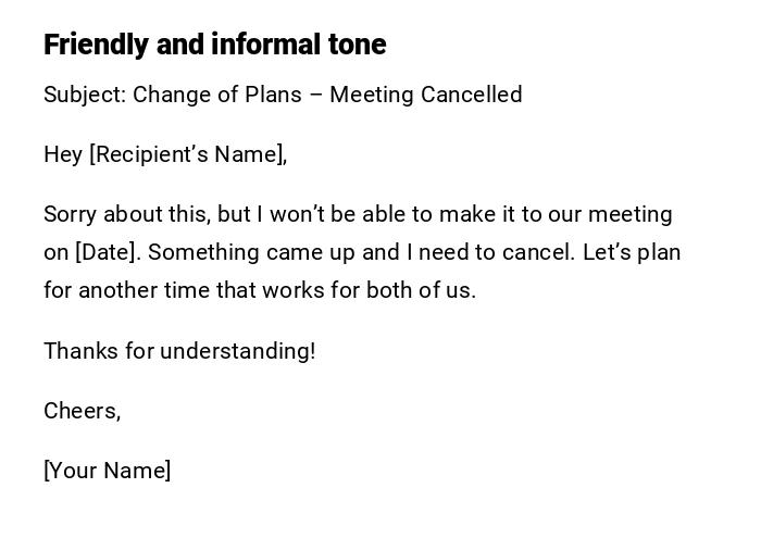 Friendly and informal tone