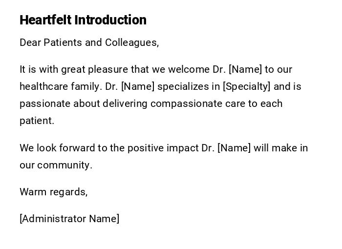 Heartfelt Introduction