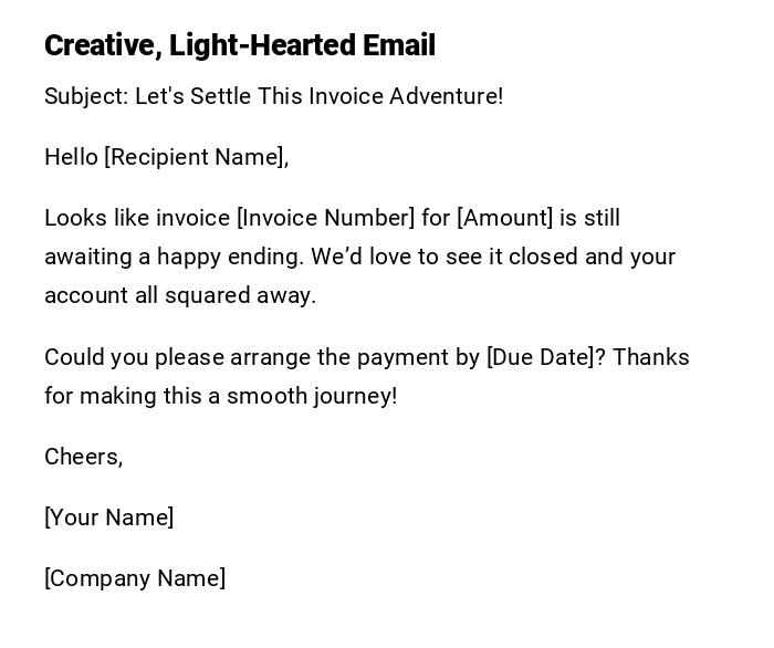 Creative, Light-Hearted Email
