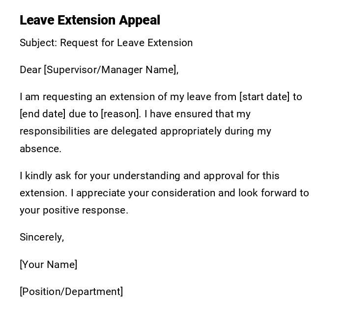 Leave Extension Appeal