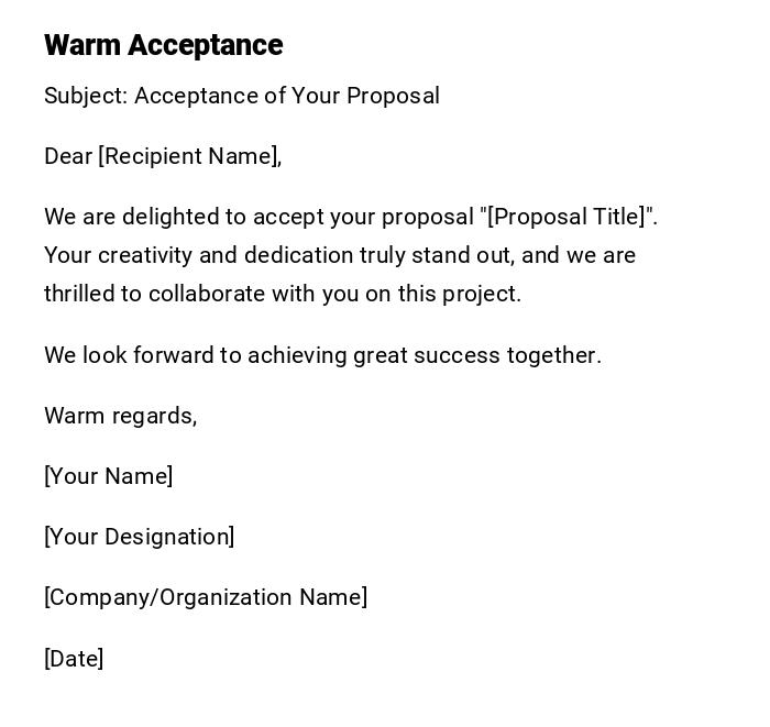 Warm Acceptance