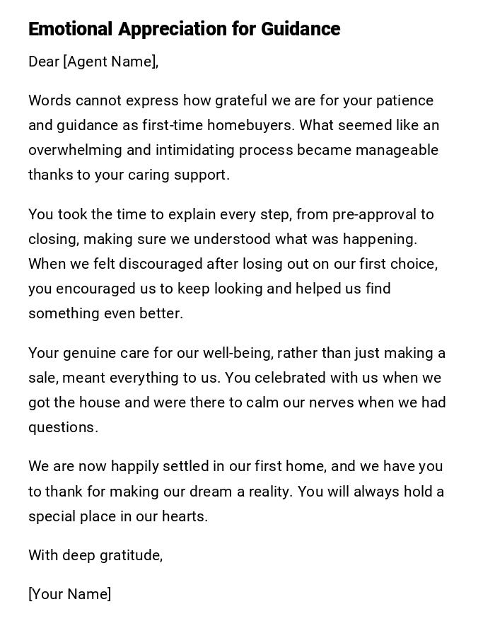 Emotional Appreciation for Guidance