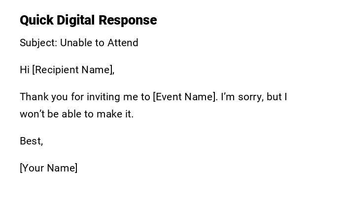 Quick Digital Response