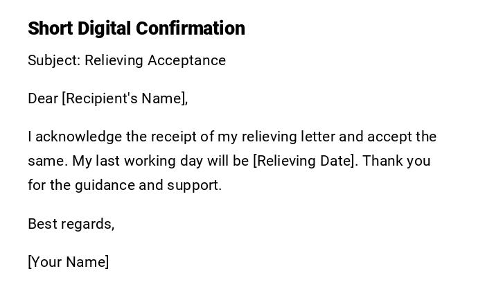 Short Digital Confirmation
