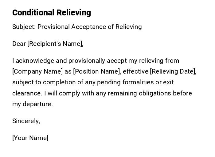 Conditional Relieving