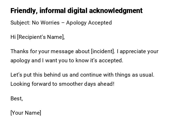 Friendly, informal digital acknowledgment