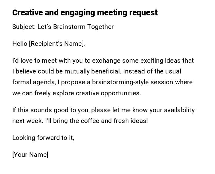 Creative and engaging meeting request