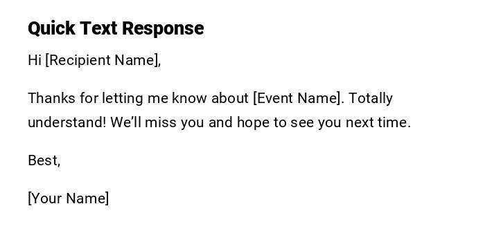 Quick Text Response