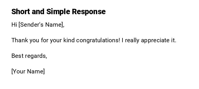 Short and Simple Response