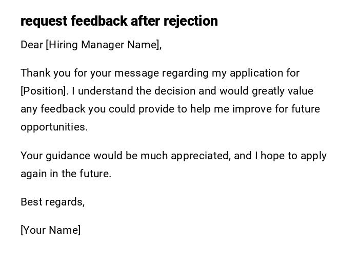 request feedback after rejection