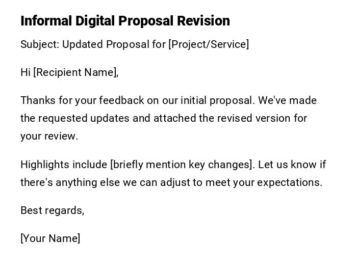 Informal Digital Proposal Revision