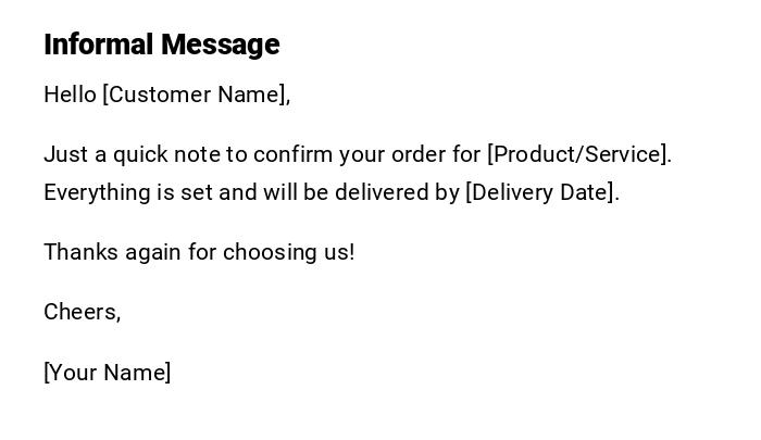Informal Message
