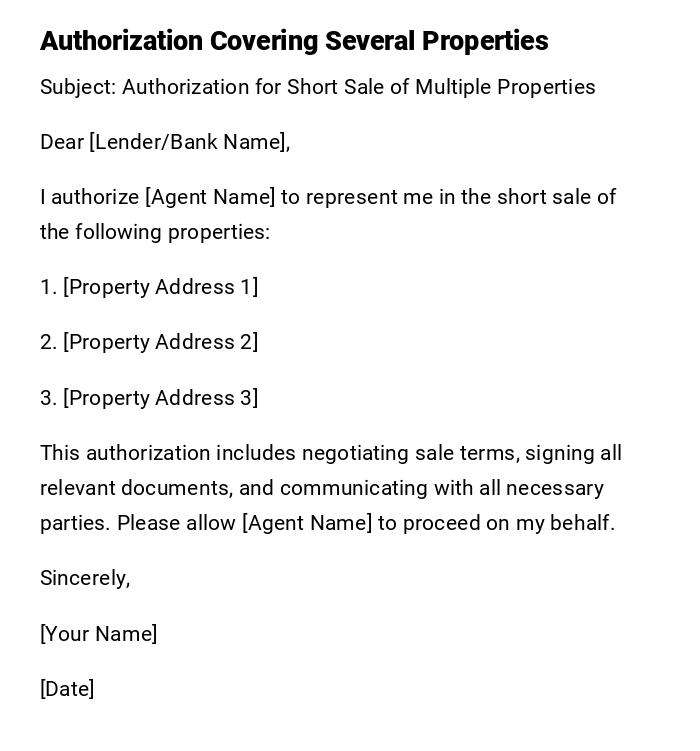 Authorization Covering Several Properties Authorization Covering Several Properties