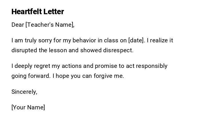 Heartfelt Letter