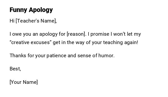 Funny Apology