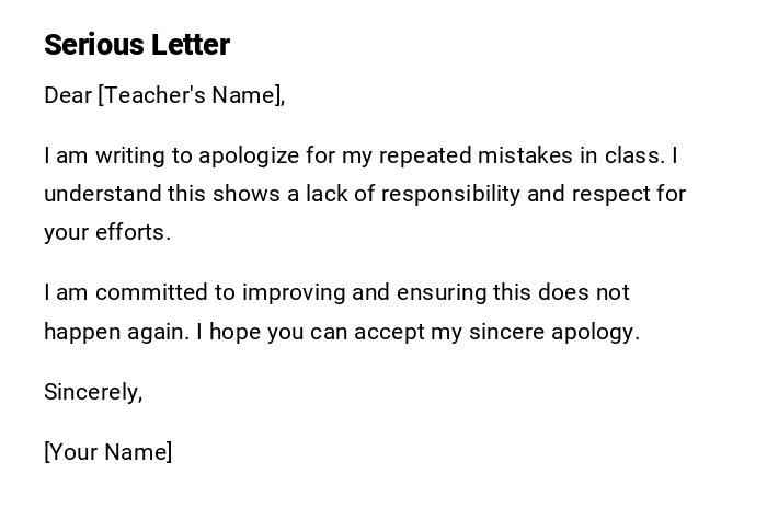 Serious Letter
