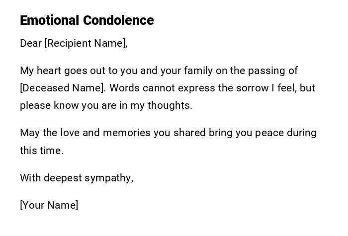 Emotional Condolence