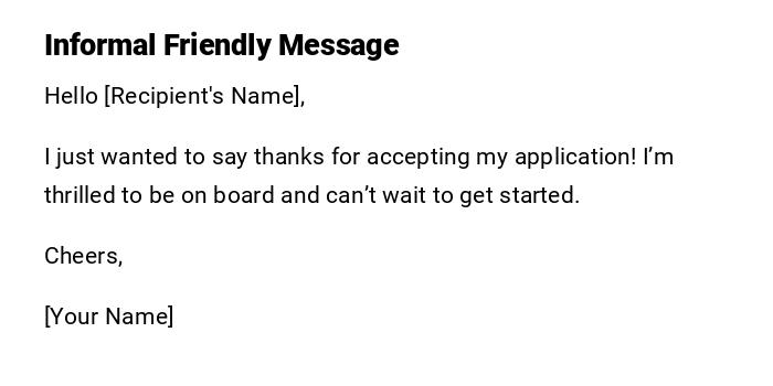 Informal Friendly Message