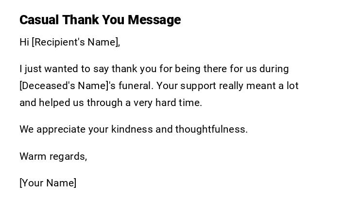 Casual Thank You Message