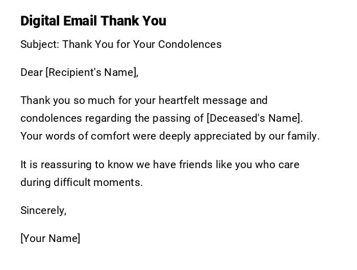 Digital Email Thank You