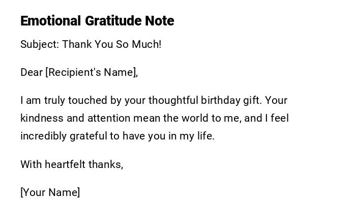 Emotional Gratitude Note