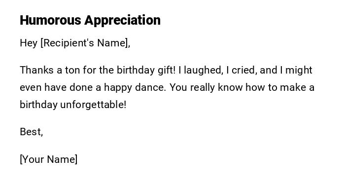 Humorous Appreciation