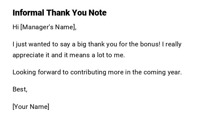 Informal Thank You Note
