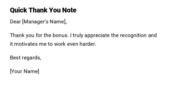 Quick Thank You Note