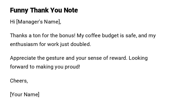 Funny Thank You Note