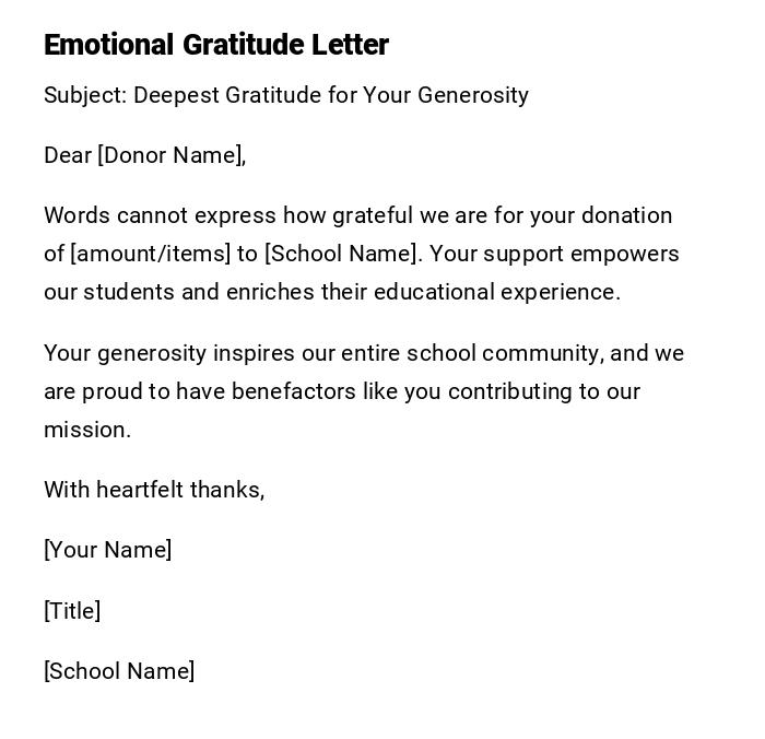 Emotional Gratitude Letter