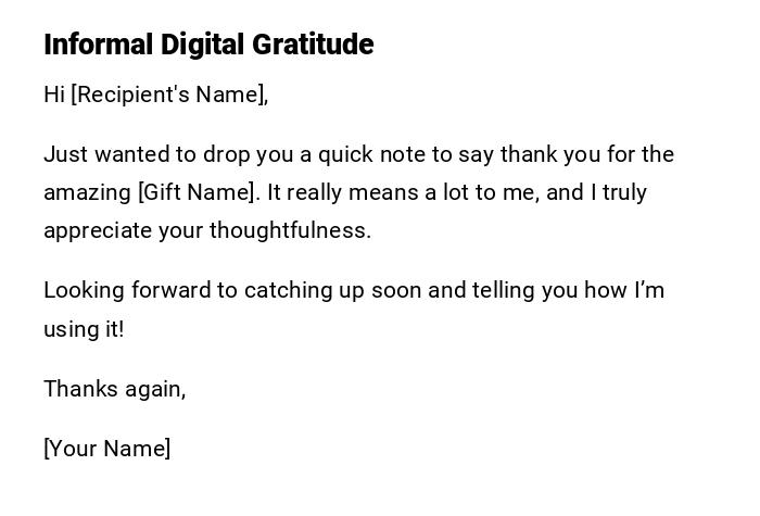 Informal Digital Gratitude