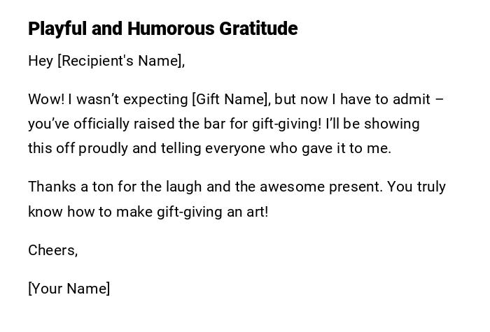 Playful and Humorous Gratitude