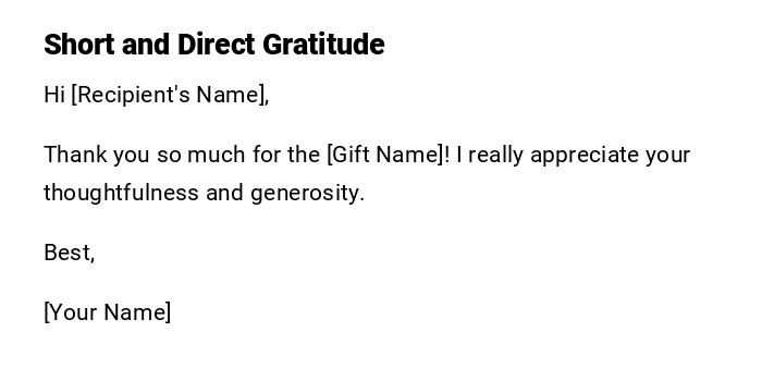 Short and Direct Gratitude