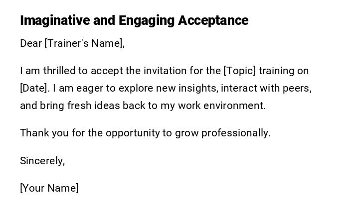 Imaginative and Engaging Acceptance