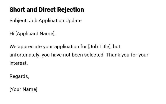 Short and Direct Rejection