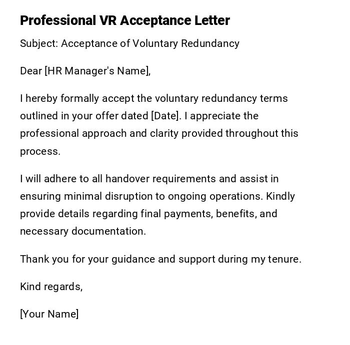 Professional VR Acceptance Letter