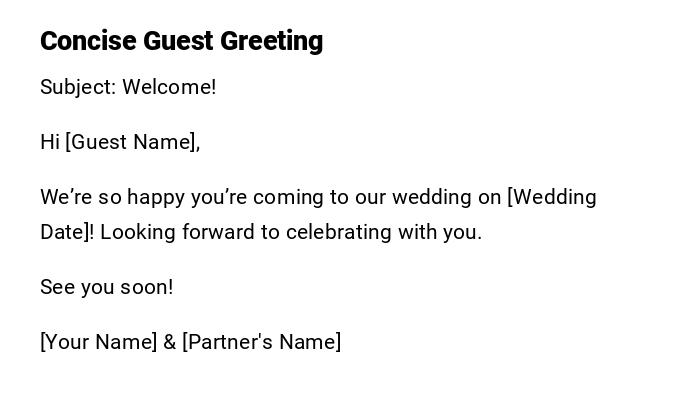 Concise Guest Greeting